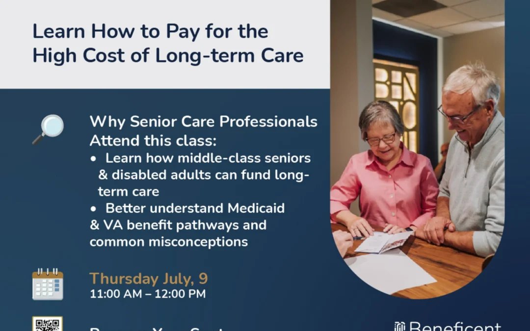 Learn How to Pay for Long-Term Care – July 9th 2026