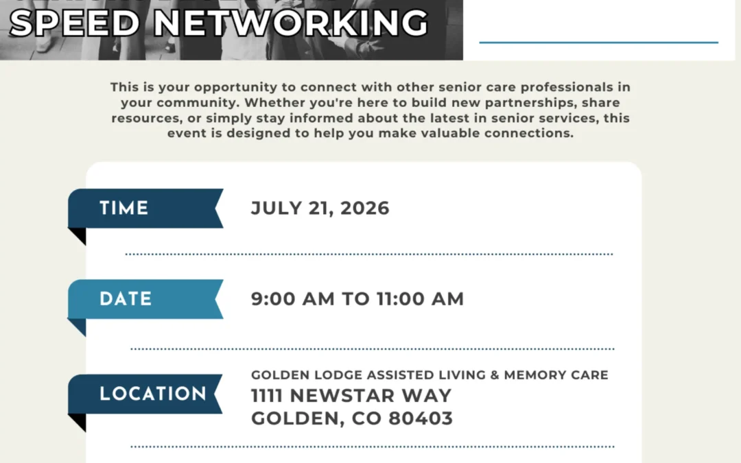 Seniors Blue Book Speed Networking – July 21st 2026